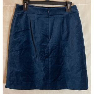 Ann Taylor Petite Navy Blue Velvet‎ A-Line Skirt Size 6P Classic Formal Wear